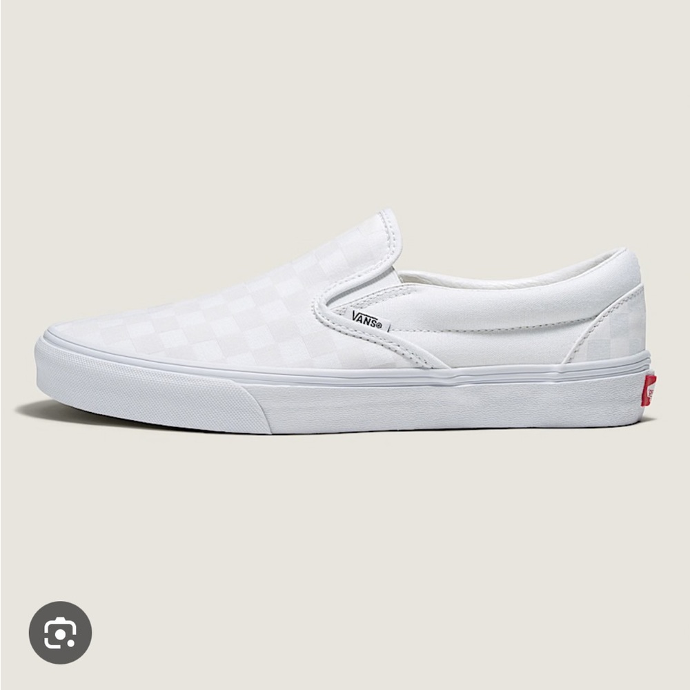 Vans white checkered Slip-On Shoes